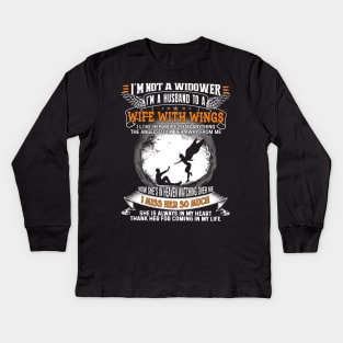 I'm Not A Windower I'm A Husband To Wife With Wings Kids Long Sleeve T-Shirt